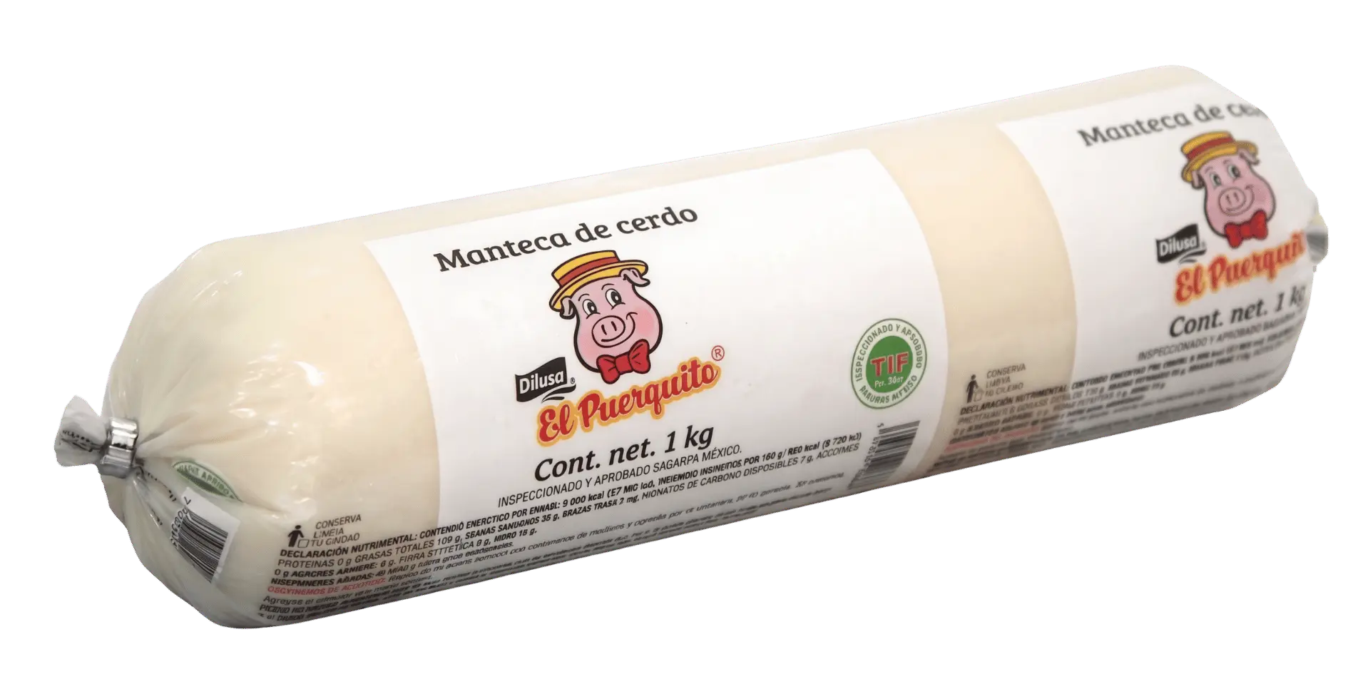 Manteca de cerdo en bobina